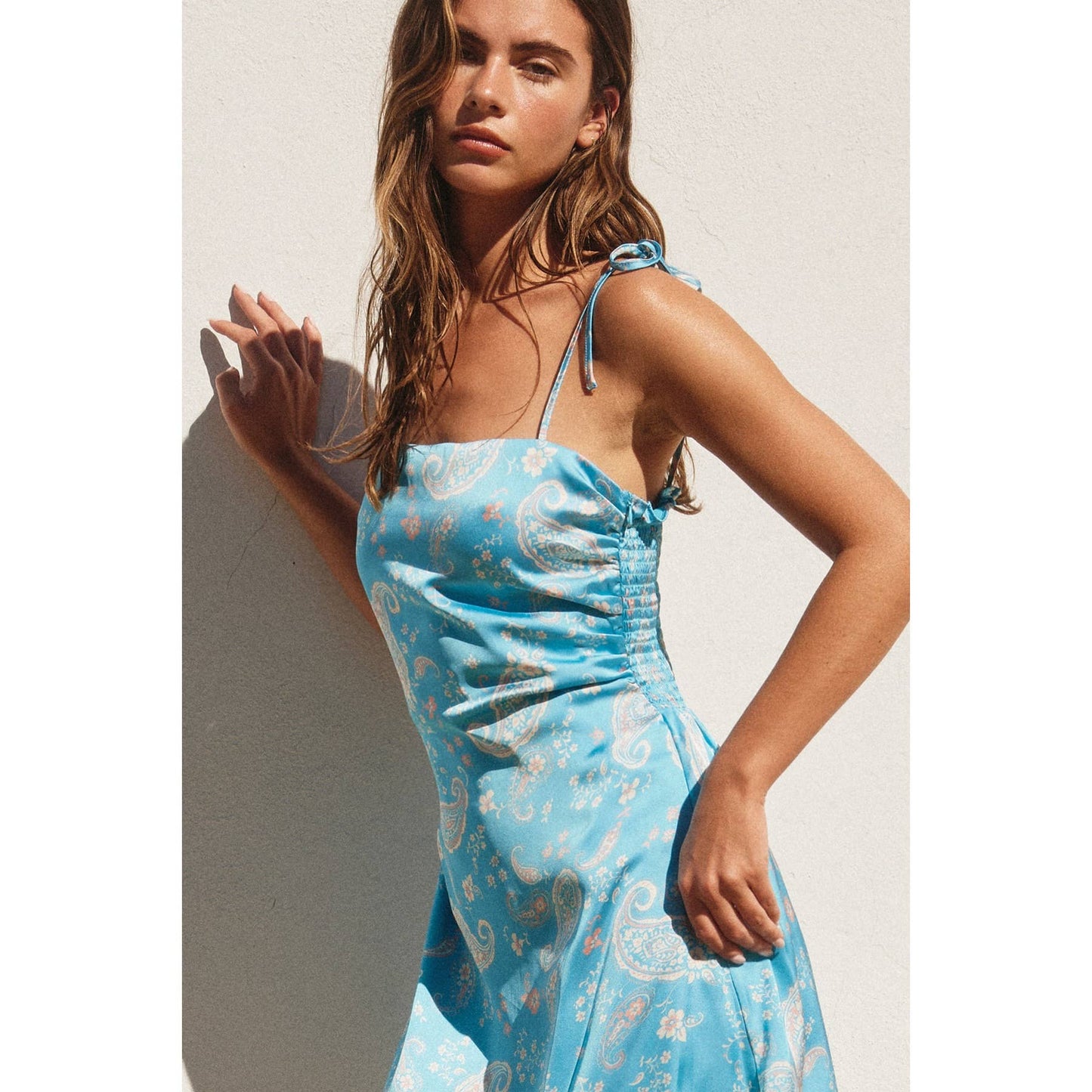 LAST CHANCE  Clearwater Paisley Ruched Mini Dress