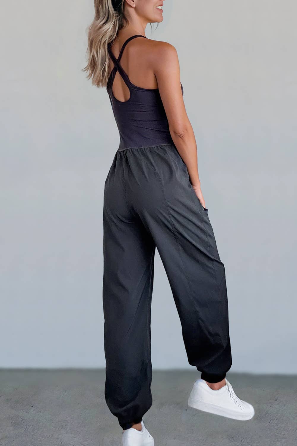 Cross Back Jogger Jumpsuit