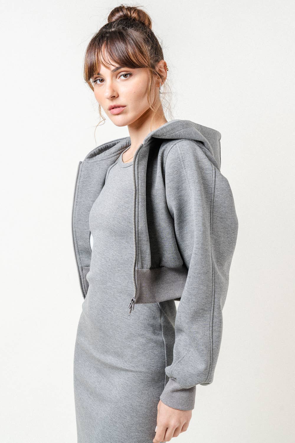 Sporty Chic Athletic Cropped Hoodie