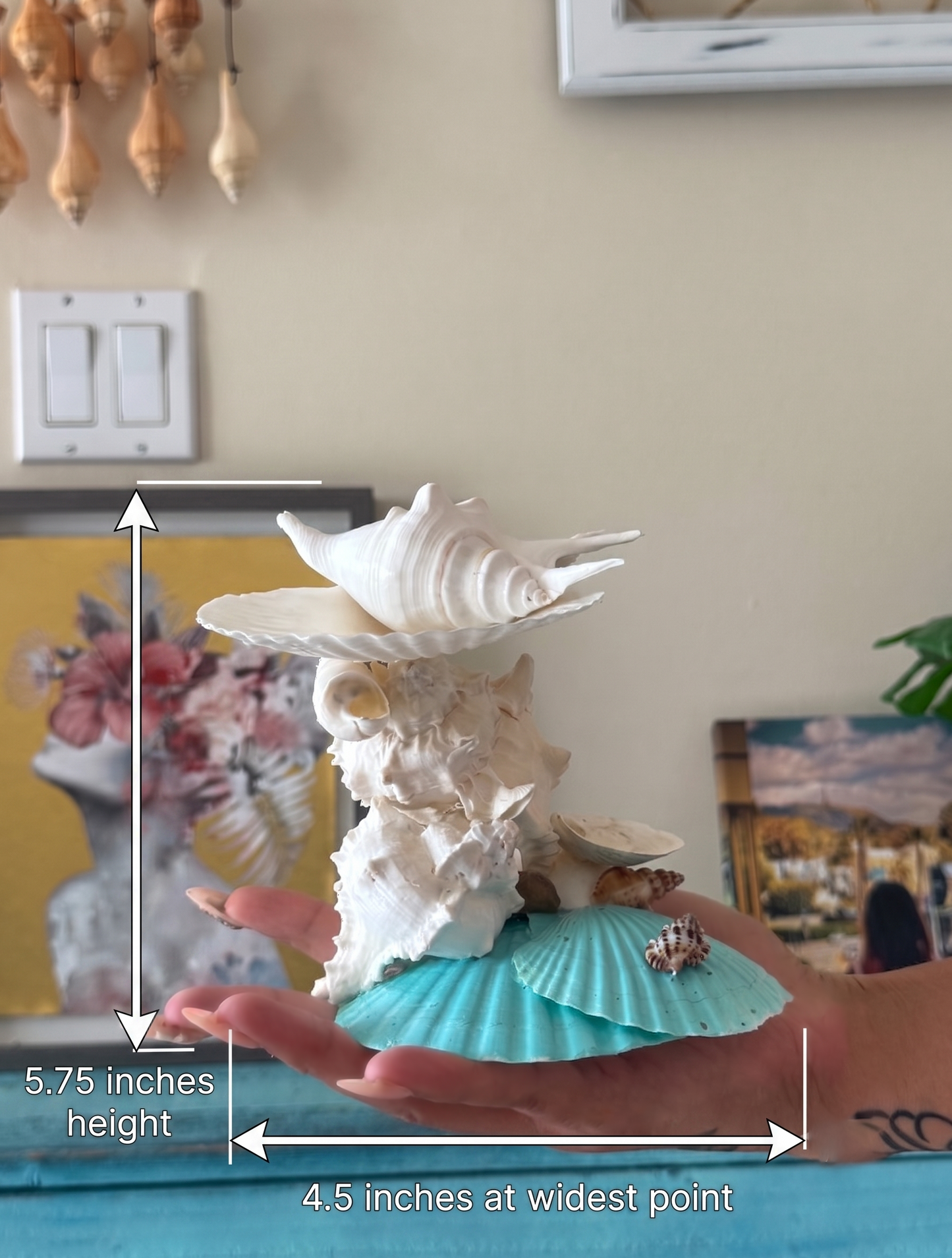 Beach Cottage Seashell Coastal Jewelry Holder and Trinket Tray