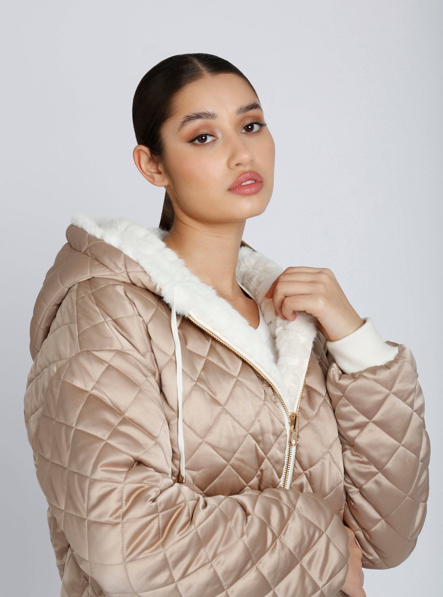 Fawn Reversible Faux Fur Hooded Jacket