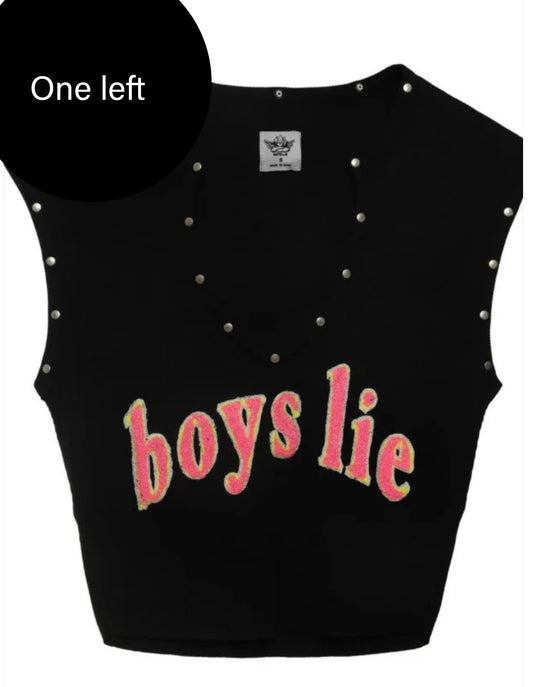 Boys Lie Electric Love Studded Tank Top