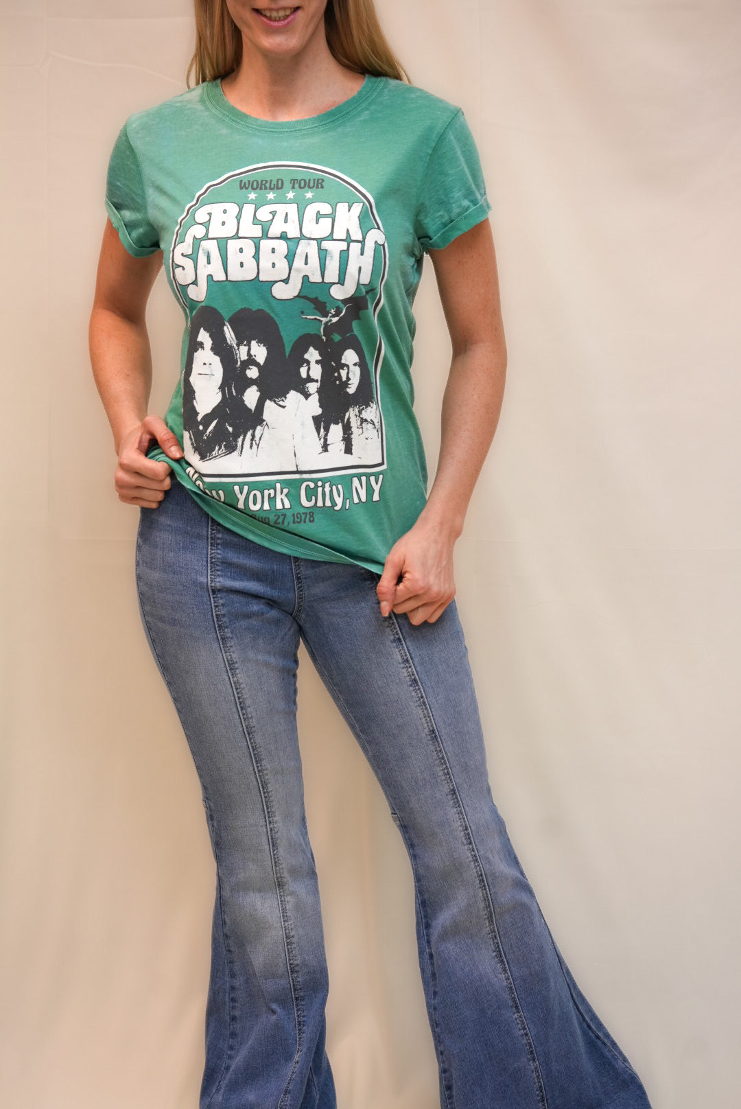 LAST ONE Black Sabbath NYC Tour T-shirt Aqua