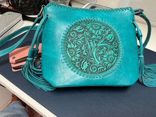 Robin Blue Vegan Leather Shoulder Bag