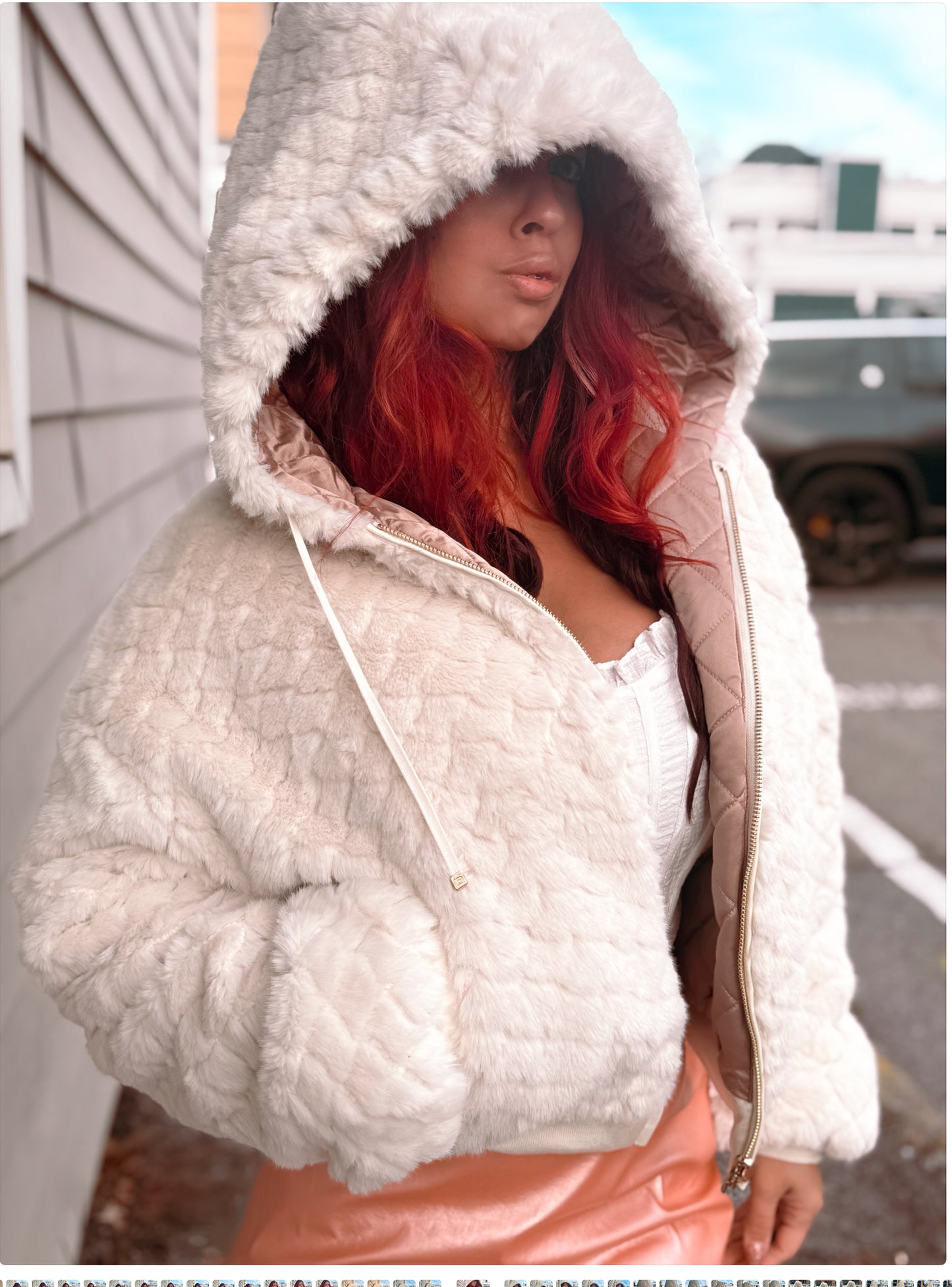Fawn Reversible Faux Fur Hooded Jacket