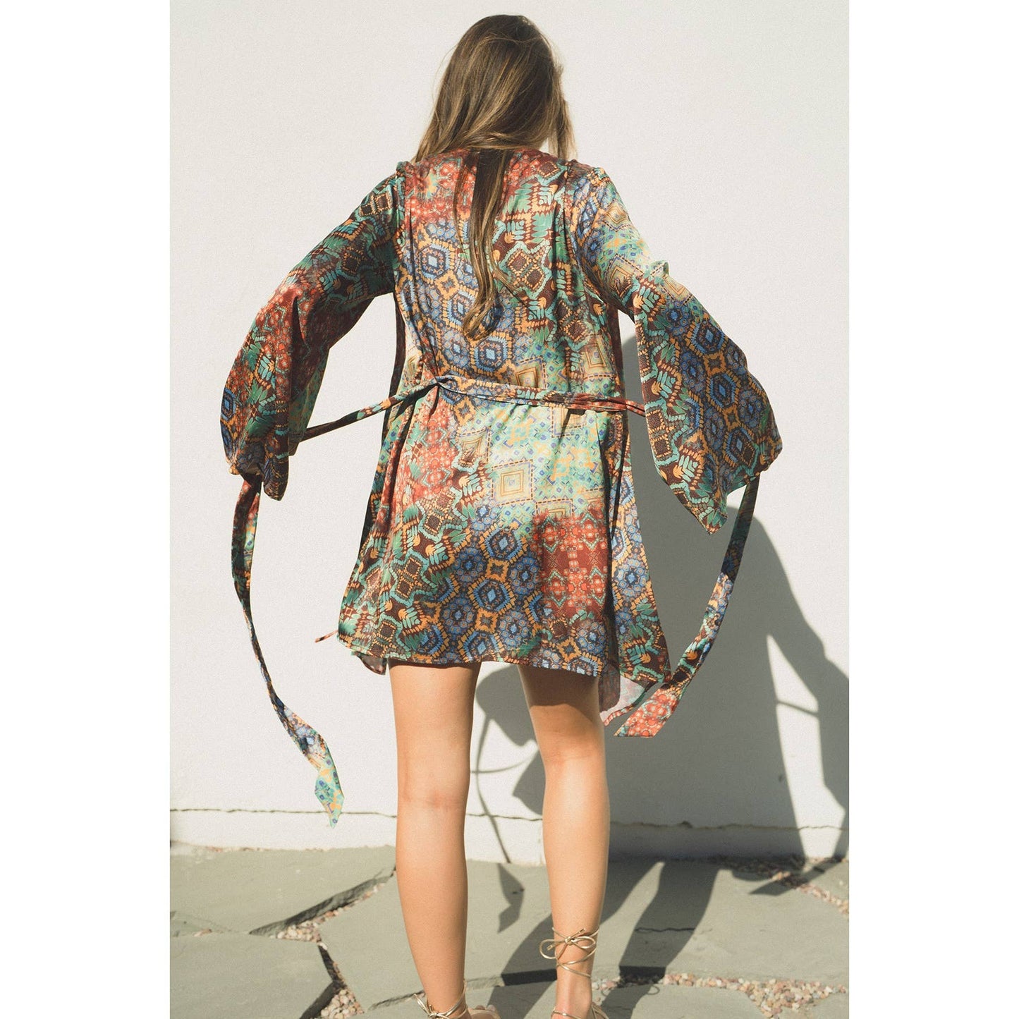 60% OFF Kaleidoscope Kimono-Inspired Robe / Convertible Wrap Dress