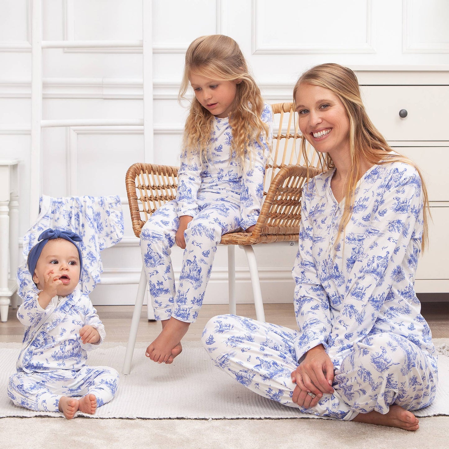 Baby Toile de Jouy Bamboo Romper
