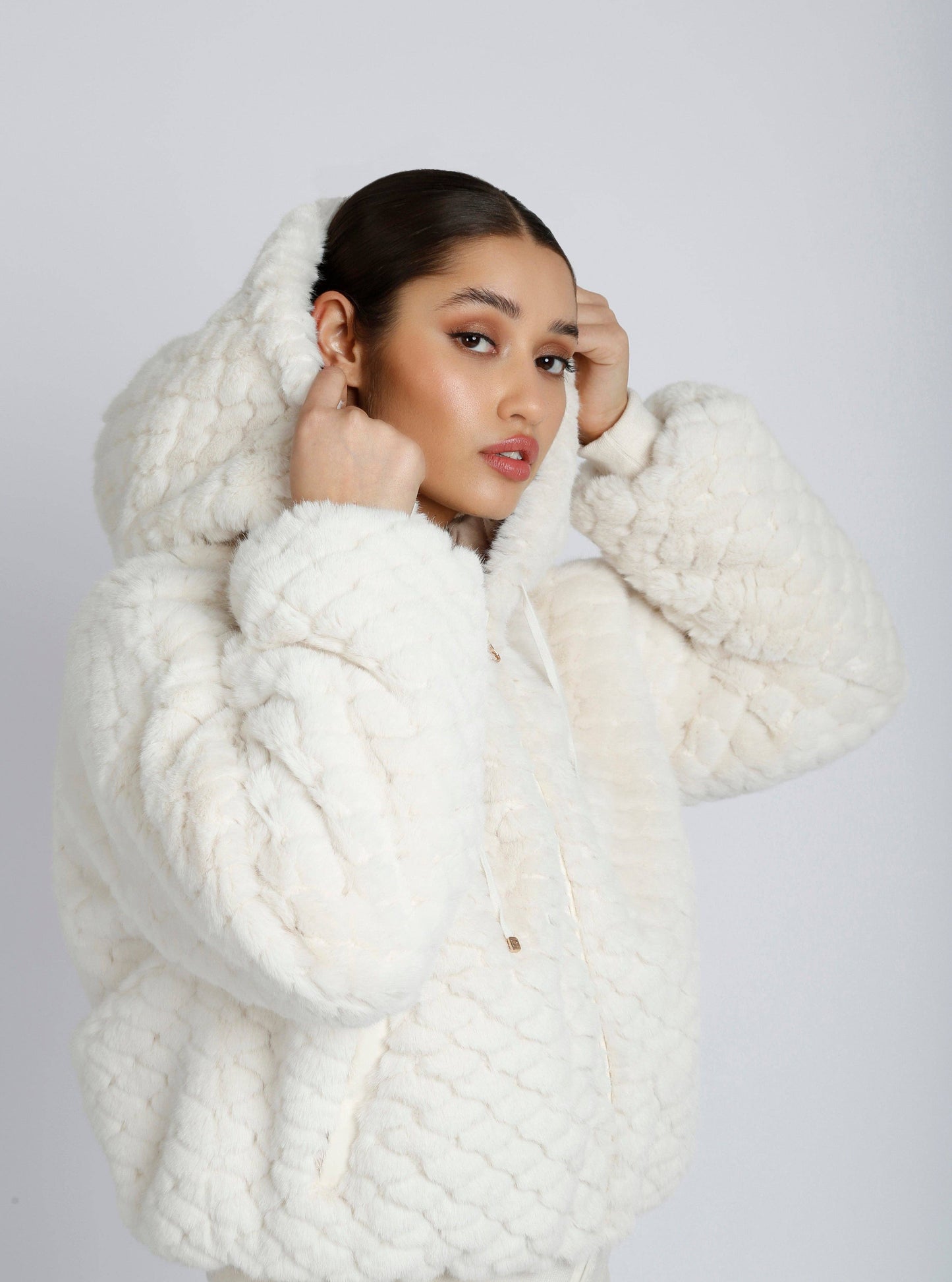 Fawn Reversible Faux Fur Hooded Jacket