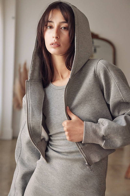 Sporty Chic Athletic Cropped Hoodie