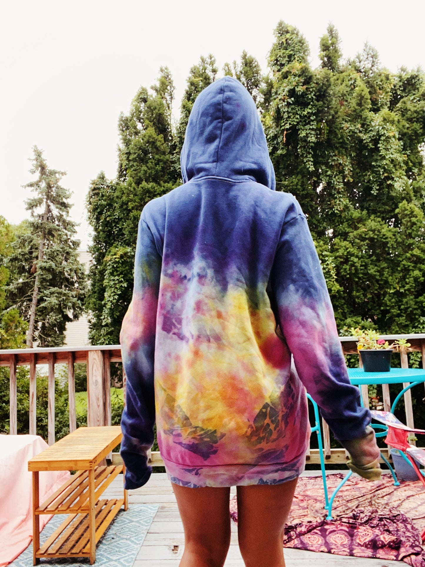 Perfect Storm Tie Dye Hoodie Special Edition Indigo Blend