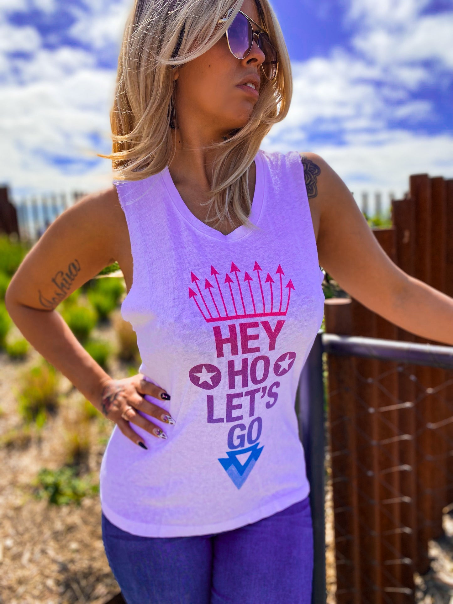 Daydreamer Hey Ho Ramones Lyric Sleeveless Tee