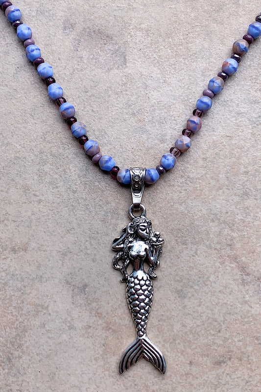 Splash Mermaid Pastel Bead Necklace Handmade One of a Kind